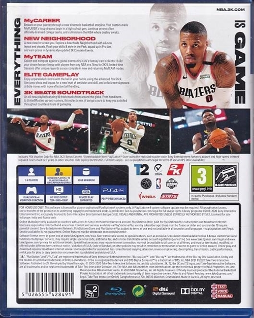 NBA 2K21 - PS4 (B Grade) (Genbrug)